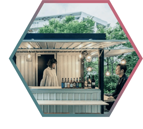 対面型コンテナカフェ